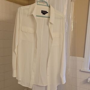 White Button-Up Blouse